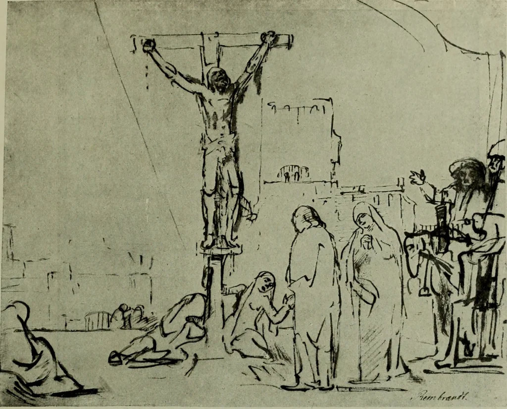 An illustration from Rembrandt handzeichnungen, 1919, leaf 118