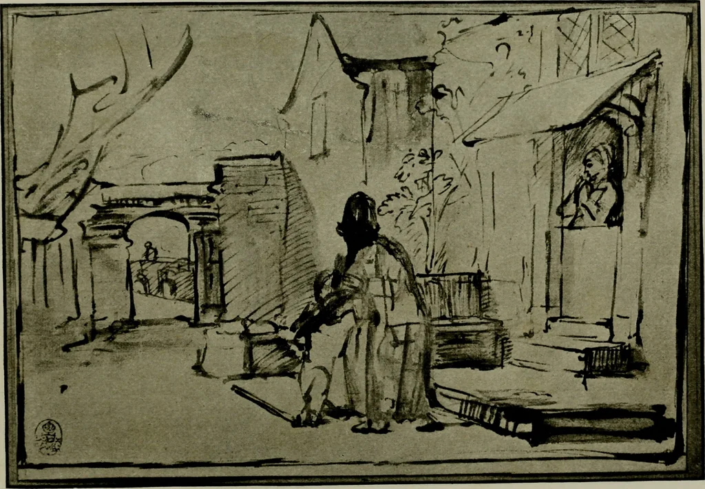 An illustration from Rembrandt handzeichnungen, 1919, leaf 119
