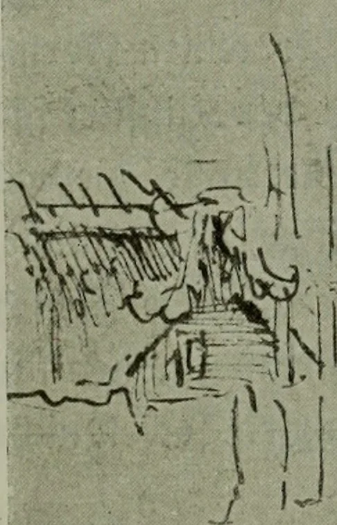 An illustration from Rembrandt handzeichnungen, 1919, leaf 12