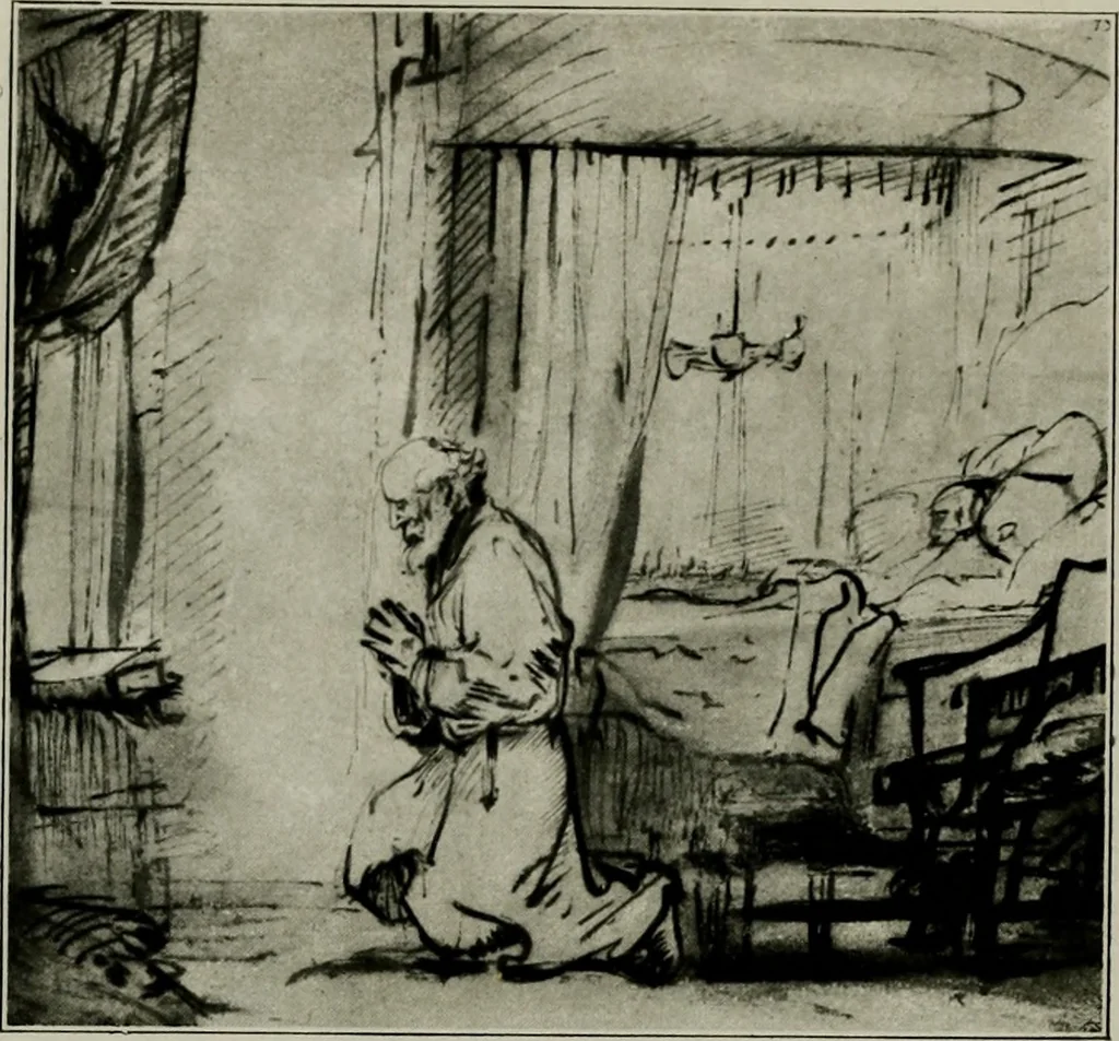 An illustration from Rembrandt handzeichnungen, 1919, leaf 125