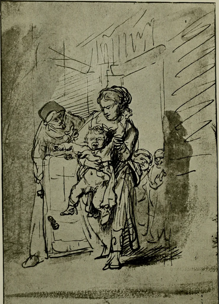 An illustration from Rembrandt handzeichnungen, 1919, leaf 127