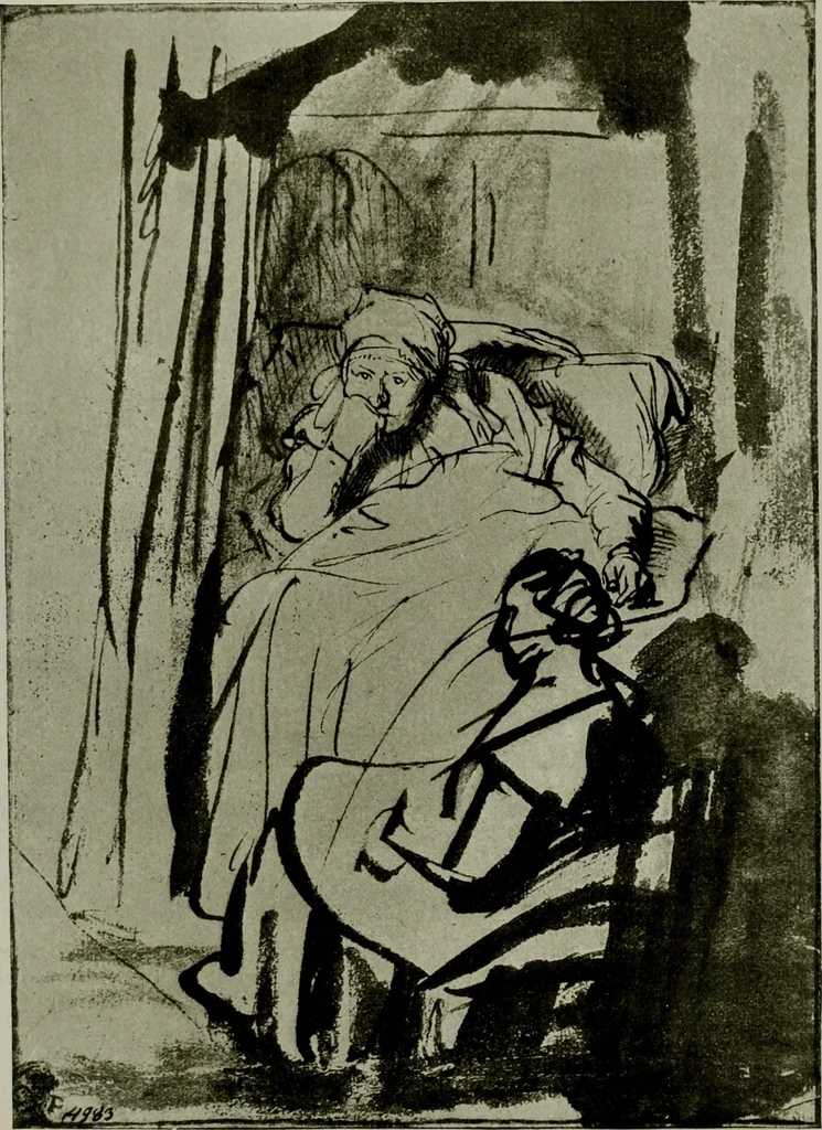 An illustration from Rembrandt handzeichnungen, 1919, leaf 133