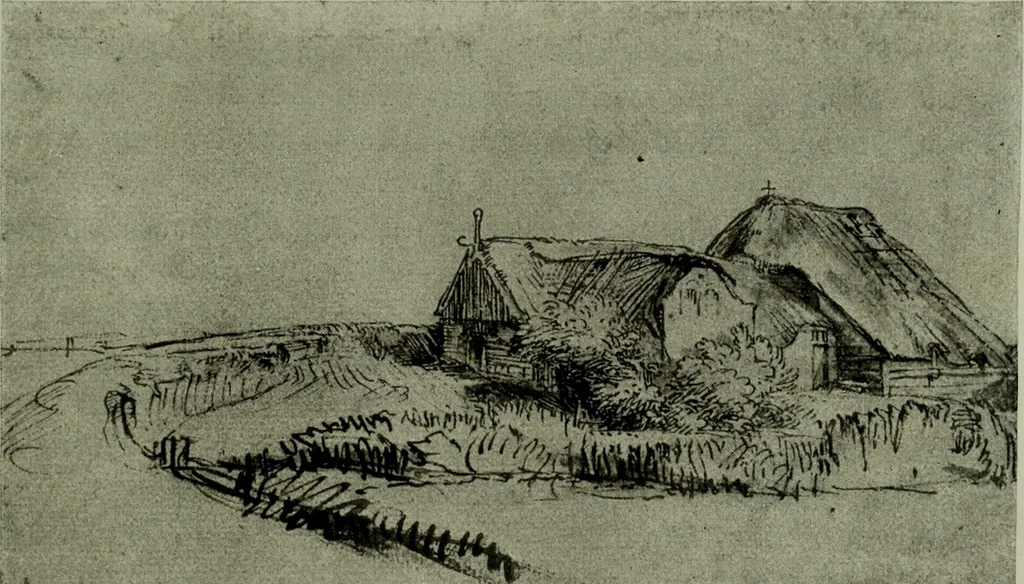 An illustration from Rembrandt handzeichnungen, 1919, leaf 14