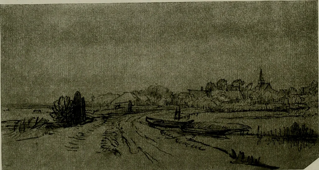An illustration from Rembrandt handzeichnungen, 1919, leaf 19