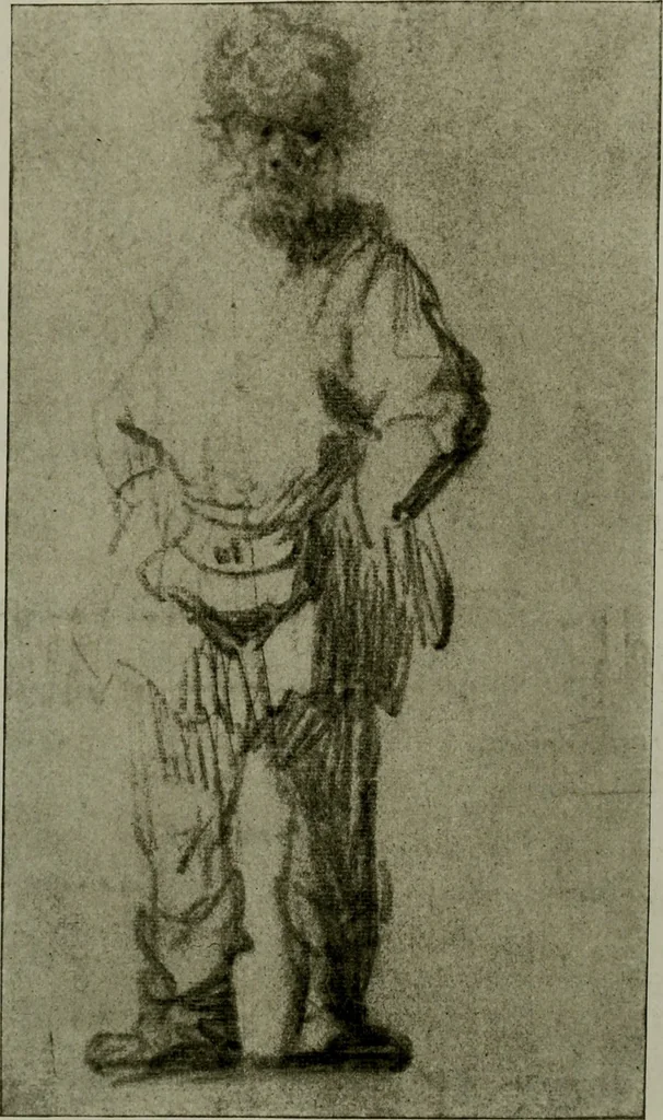An illustration from Rembrandt handzeichnungen, 1919, leaf 33