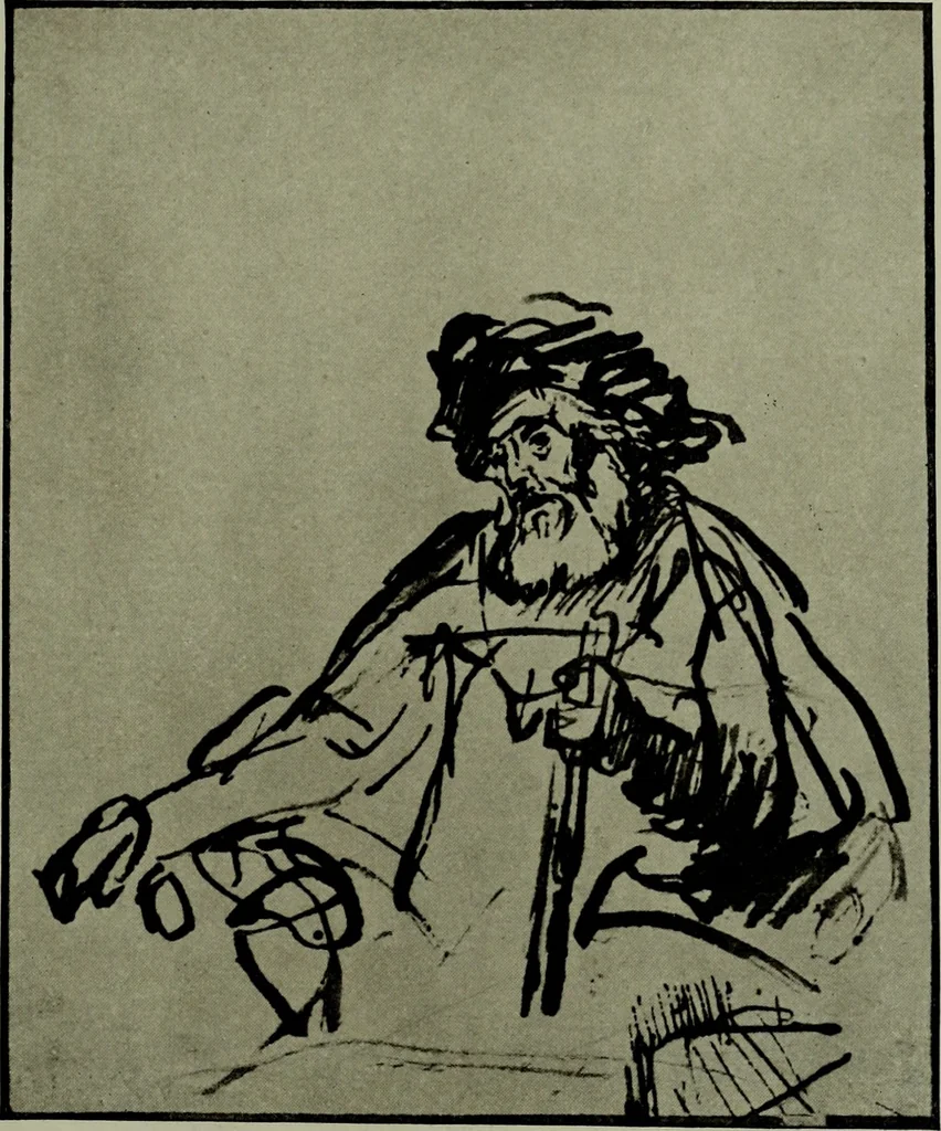 An illustration from Rembrandt handzeichnungen, 1919, leaf 40