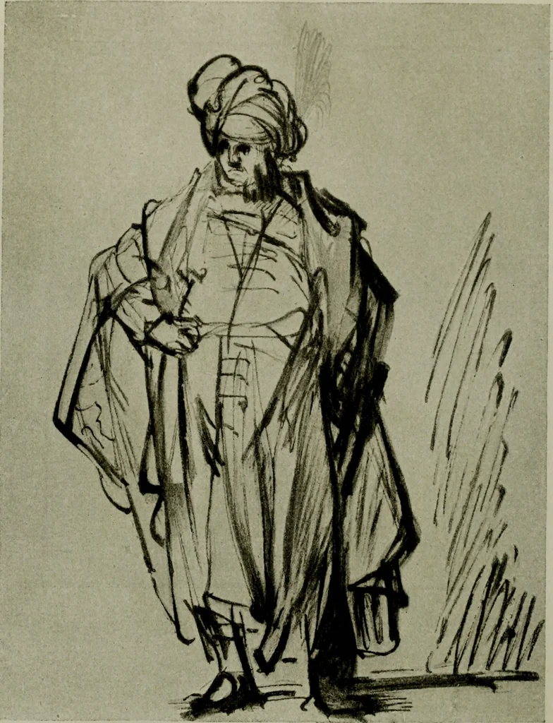 An illustration from Rembrandt handzeichnungen, 1919, leaf 41