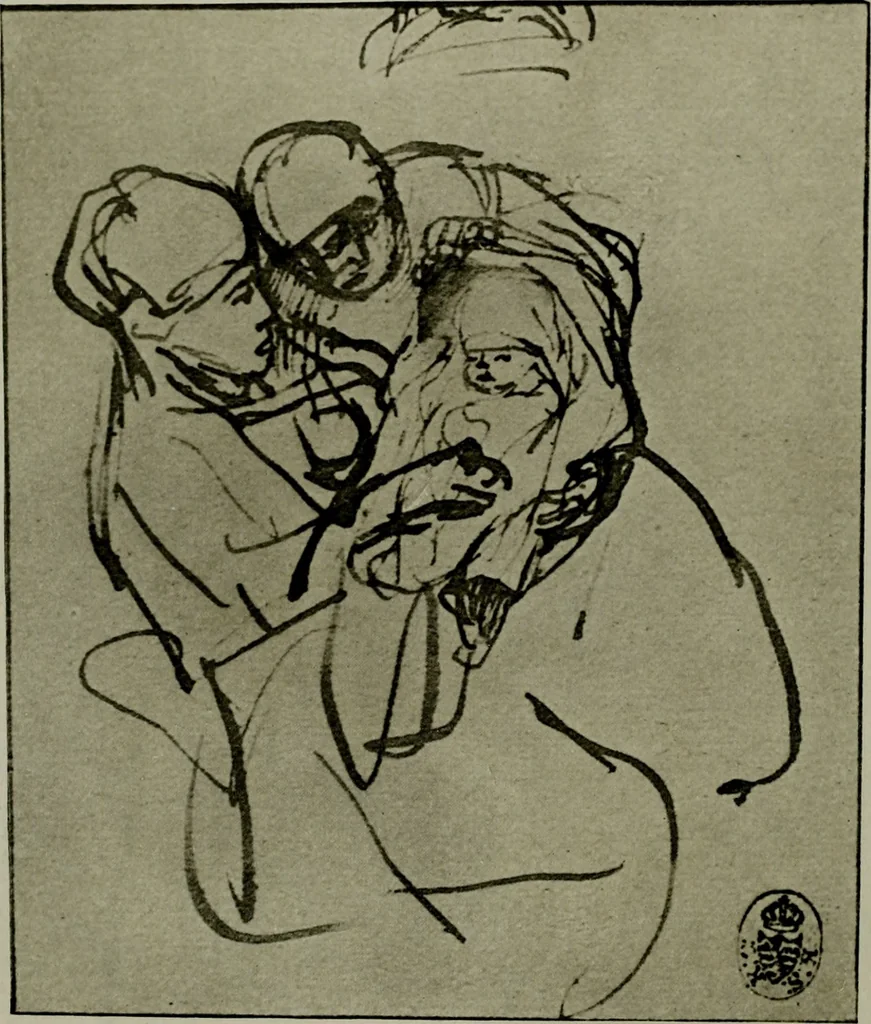 An illustration from Rembrandt handzeichnungen, 1919, leaf 43