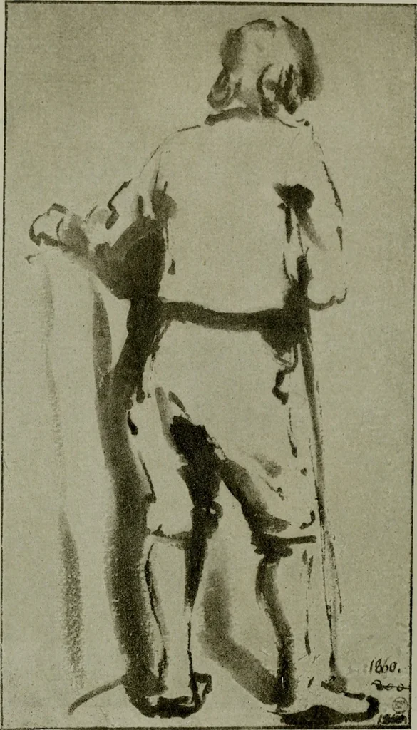 An illustration from Rembrandt handzeichnungen, 1919, leaf 45