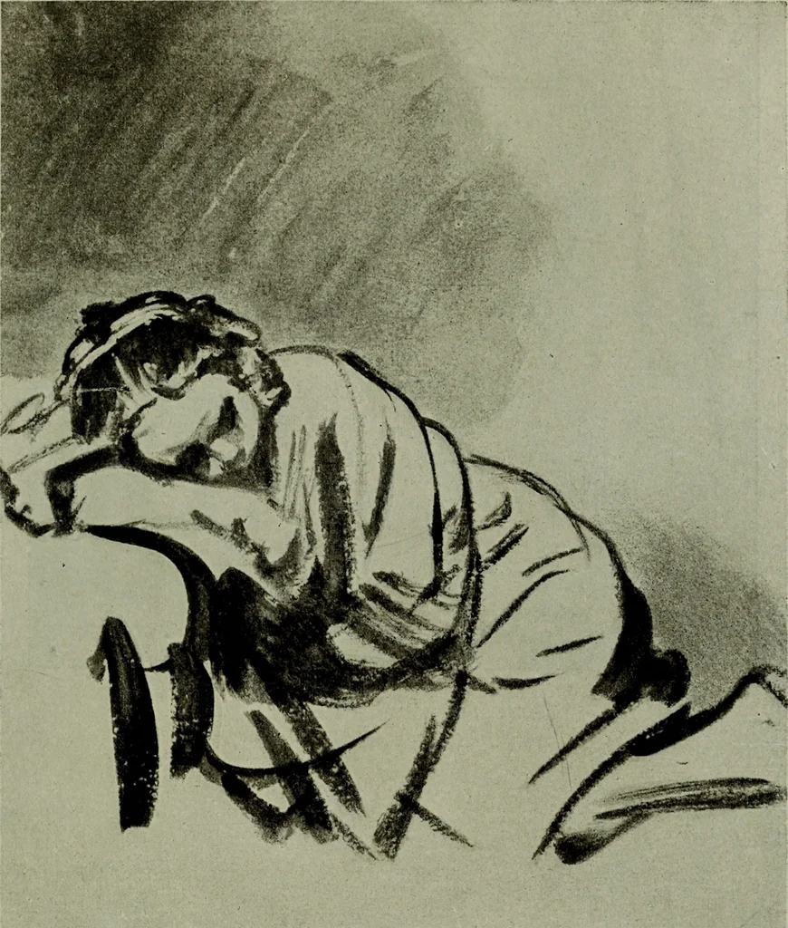 An illustration from Rembrandt handzeichnungen, 1919, leaf 46