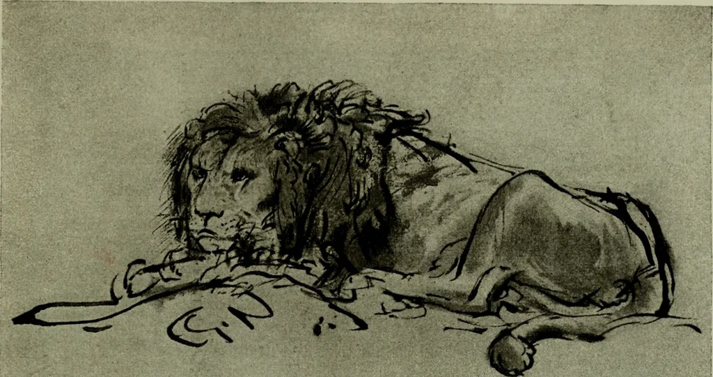 An illustration from Rembrandt handzeichnungen, 1919, leaf 50