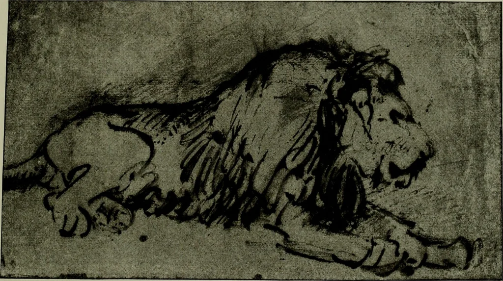 An illustration from Rembrandt handzeichnungen, 1919, leaf 50