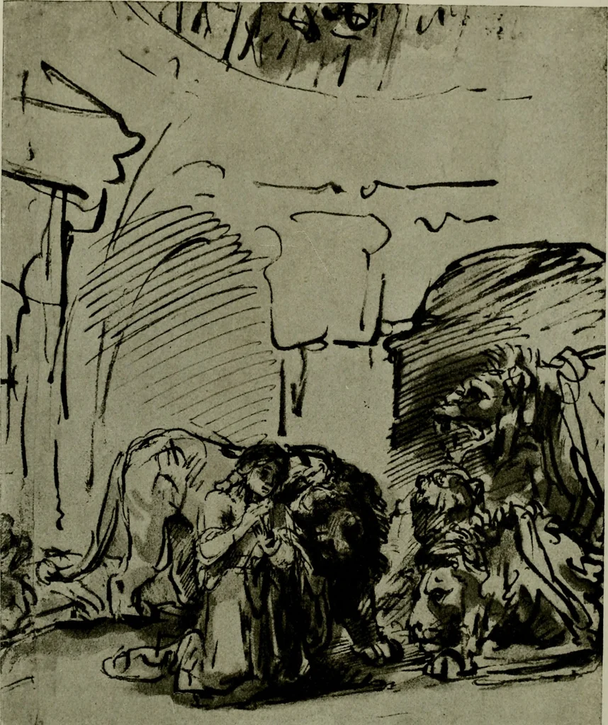An illustration from Rembrandt handzeichnungen, 1919, leaf 53