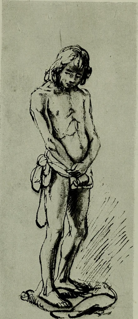 An illustration from Rembrandt handzeichnungen, 1919, leaf 56