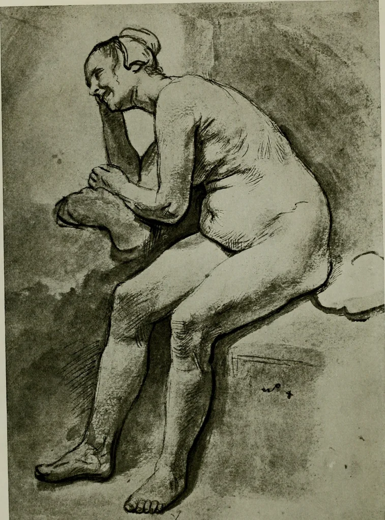 An illustration from Rembrandt handzeichnungen, 1919, leaf 57