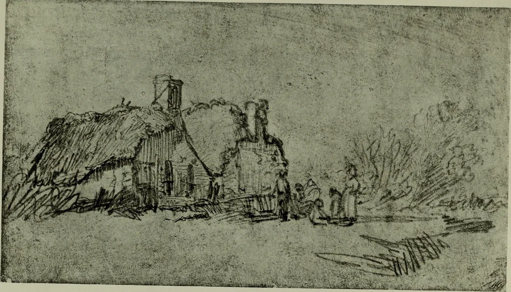 An illustration from Rembrandt handzeichnungen, 1919, leaf 60
