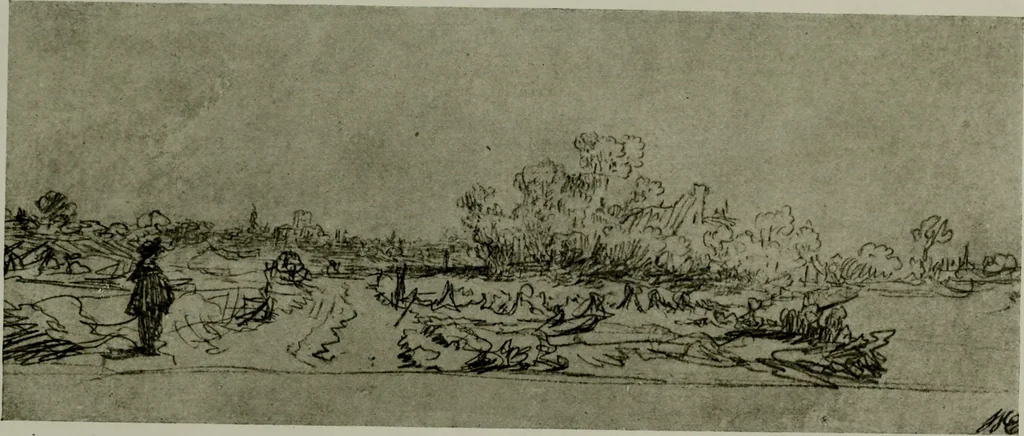 An illustration from Rembrandt handzeichnungen, 1919, leaf 61