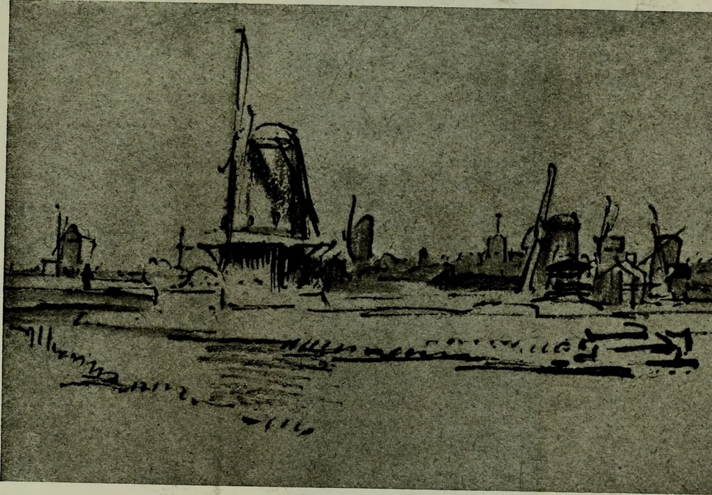 An illustration from Rembrandt handzeichnungen, 1919, leaf 68