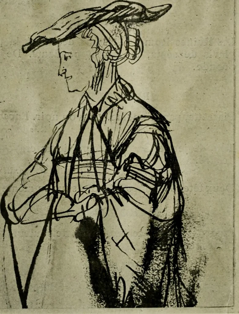 An illustration from Rembrandt handzeichnungen, 1919, leaf 71