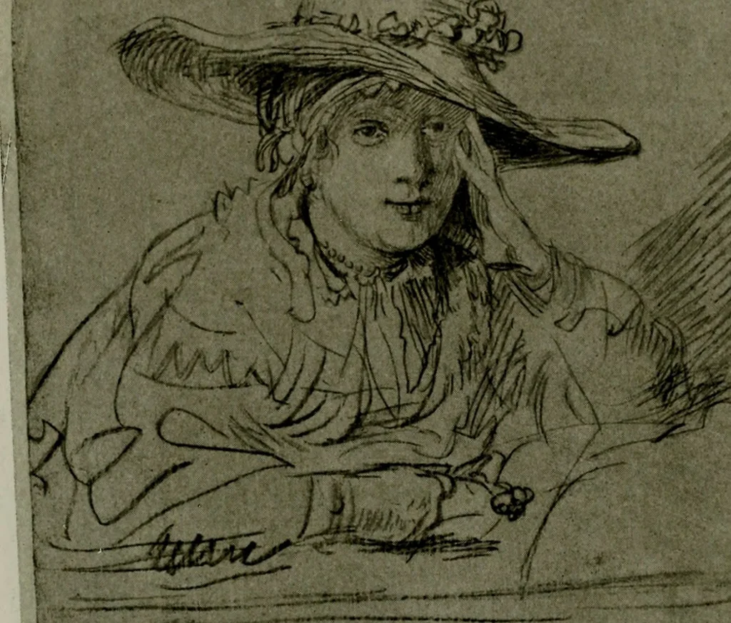An illustration from Rembrandt handzeichnungen, 1919, leaf 73