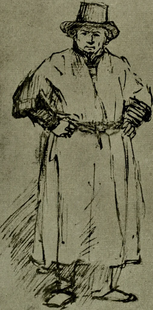 An illustration from Rembrandt handzeichnungen, 1919, leaf 77