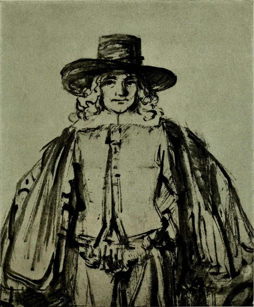An illustration from Rembrandt handzeichnungen, 1919, leaf 80