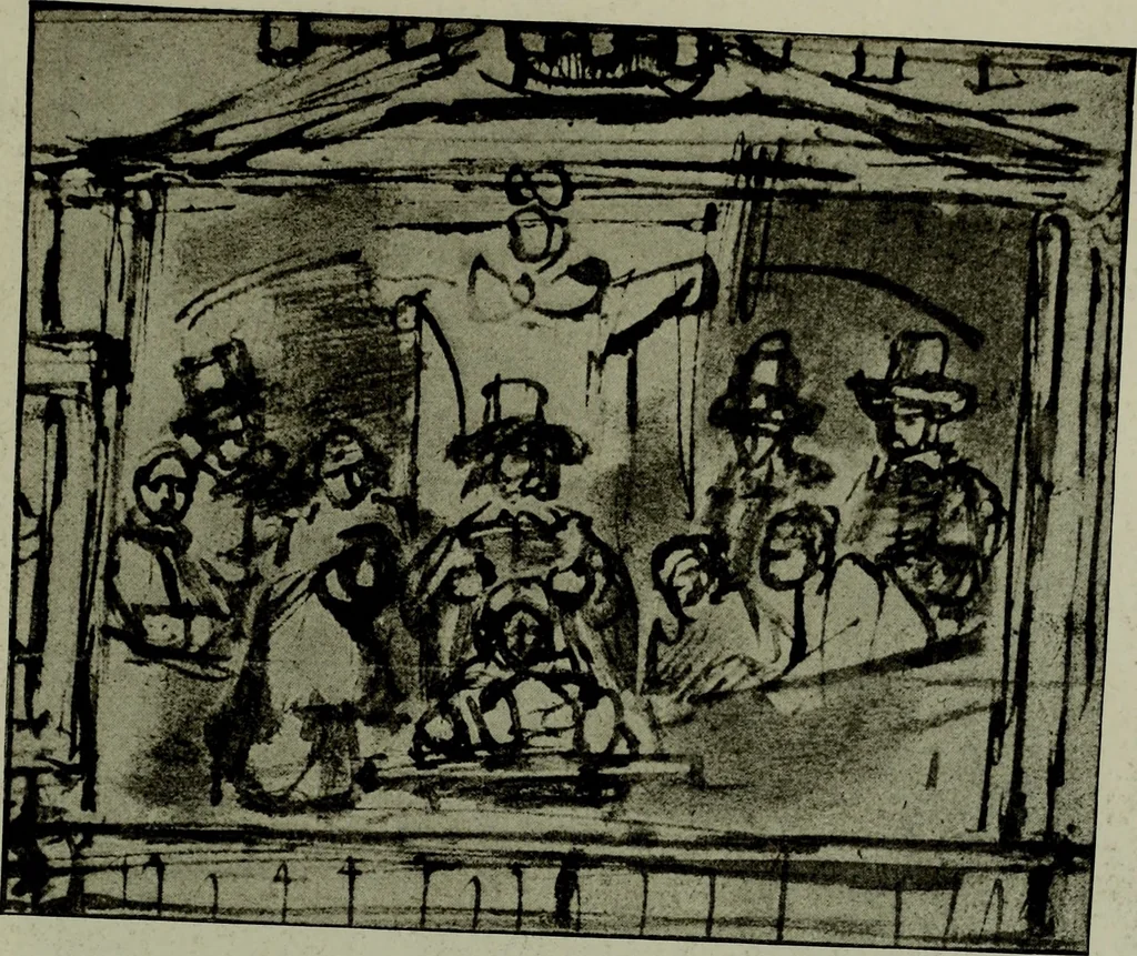 An illustration from Rembrandt handzeichnungen, 1919, leaf 82