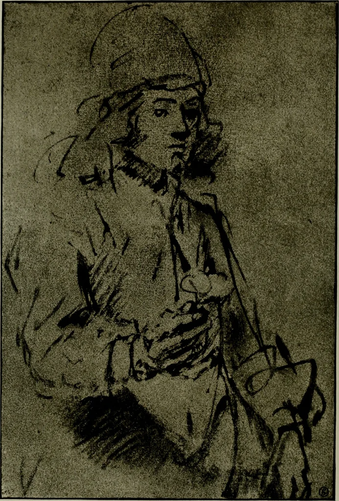 An illustration from Rembrandt handzeichnungen, 1919, leaf 83