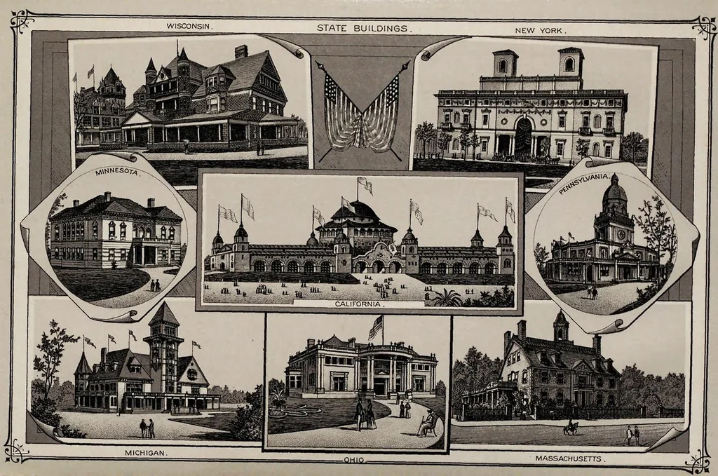An illustration from In remembrance of the World's Columbian Exposition, Chicago, 1893 = Zum Andenken, World's Columbian Exposition, Chicago, 1893 = En mémoire, World's Columbian Exposition, Chicago, 1893, 1893, leaf 14