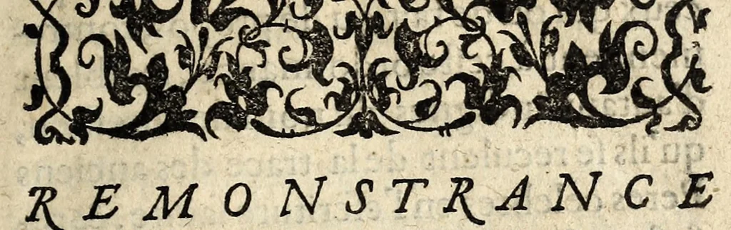 An illustration from Remonstrance salvtaire avx devoyez, qv'il n'est permis avx subiets, sous quelque pretexte que se soit, leuer les armes contre leur prince & roy, le tout prouué par l'escriture saincte,, 1567, leaf 7