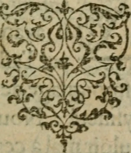 An illustration from Remonstrances et discours faicts et prononcez en la Cour & Chambre de l'edict establie à Castres d'Albigeois, pour le ressort de la Court de Parlement de Tholose, 1597, leaf 104