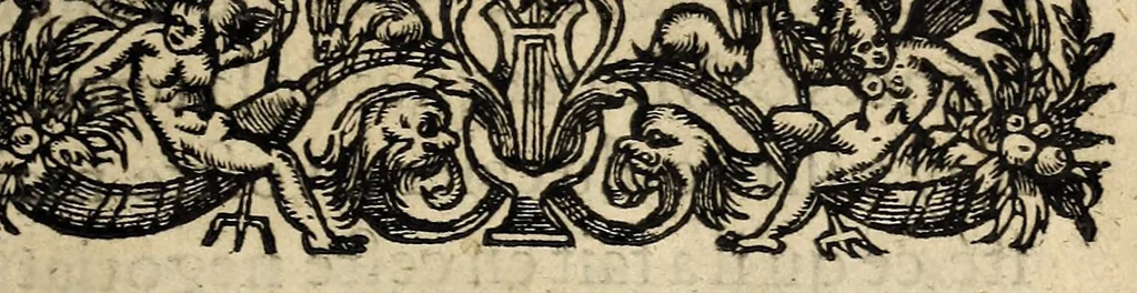 An illustration from Remonstrances faites par le Sievr de Vallence avx villes et dioceses d'Vzes, Nimes & Montpellier, & aux Estats generaulx de Languedoc, tenus à Beziers au mois d'Apuril mil cinq cẽs soixante dixhuict. Avec L'accord et reconciliation faicte par lesdicts Estats sur l'establissement & obseruation de l'Edict de Pacification., 1578, leaf 11