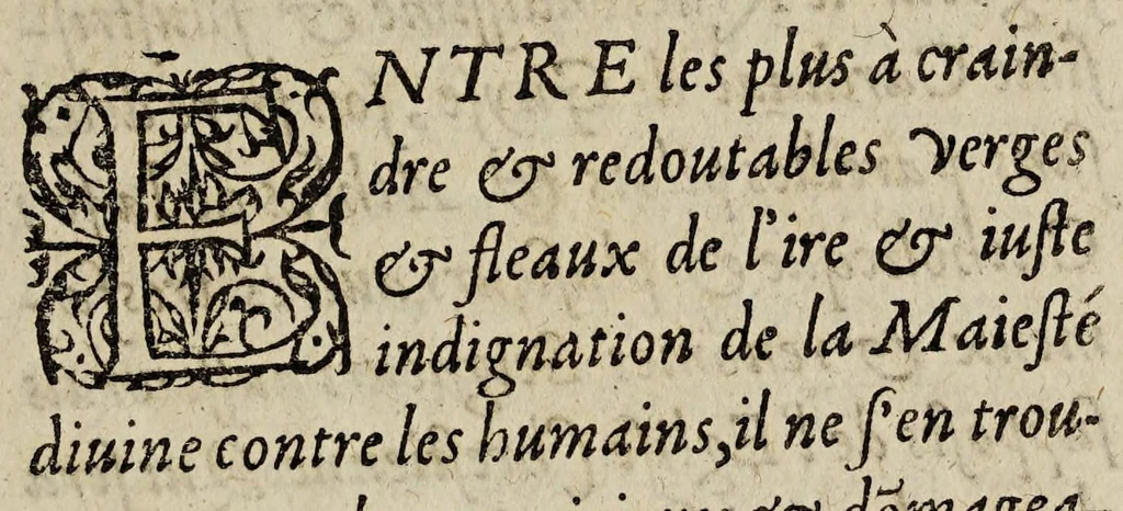 An illustration from Remonstrance à tous bons et vrais Catholiqves, lesqvels veulent soustenir & maintenir nostre mere saincte Eglise, contre les faulx Heretiques de ce temps. Faict par vn habitãt de la ville de Vailly subiect de feu Monseigneur le Reuerẽdissime Cardinal de Guyse., 1589, leaf 7