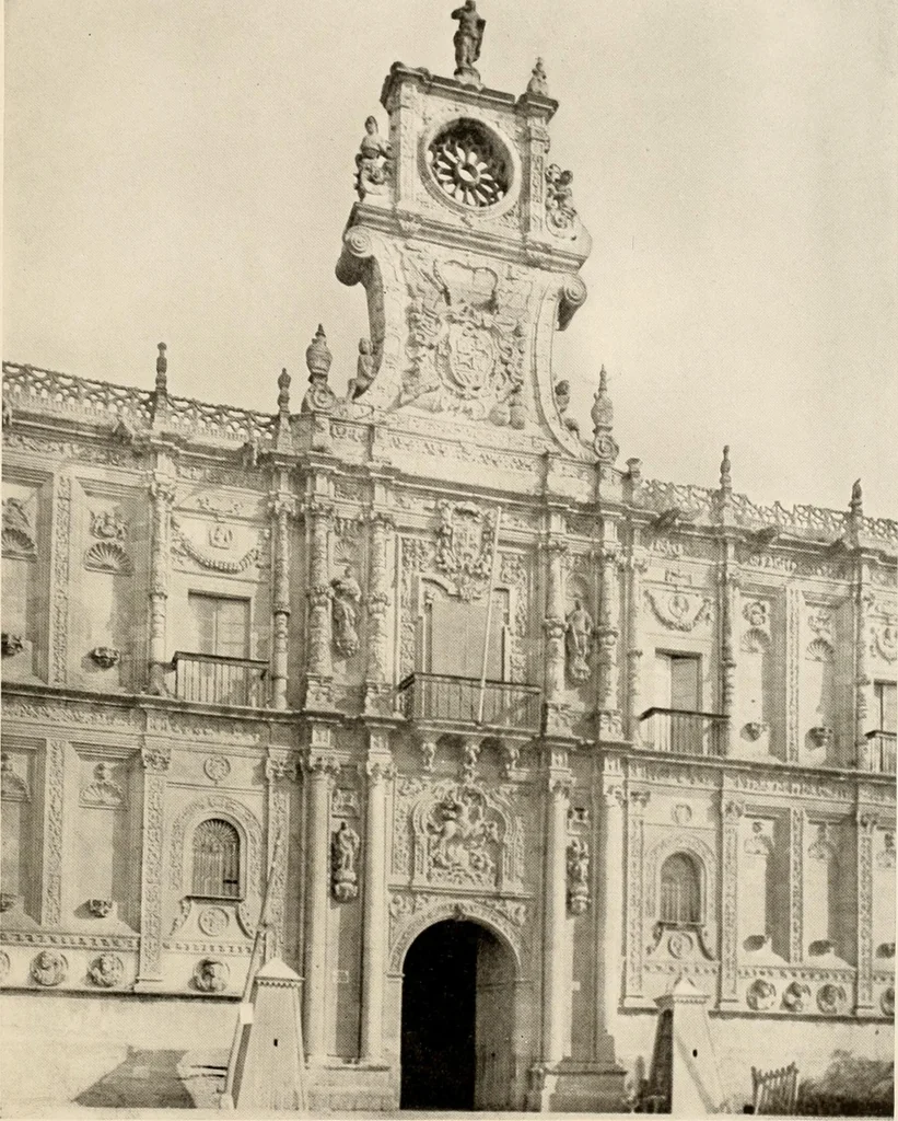 An illustration from The renaissance architectvre of central and northern Spain, a collection of photographs and measvred drawings,, 1920, leaf 114