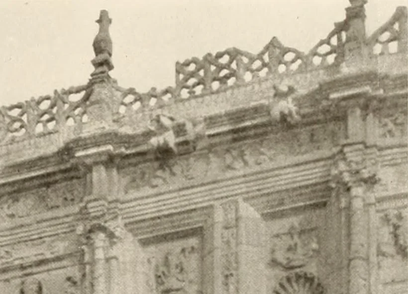 An illustration from The renaissance architectvre of central and northern Spain, a collection of photographs and measvred drawings,, 1920, leaf 116