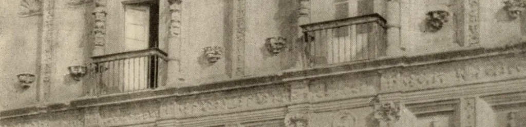 An illustration from The renaissance architectvre of central and northern Spain, a collection of photographs and measvred drawings,, 1920, leaf 116