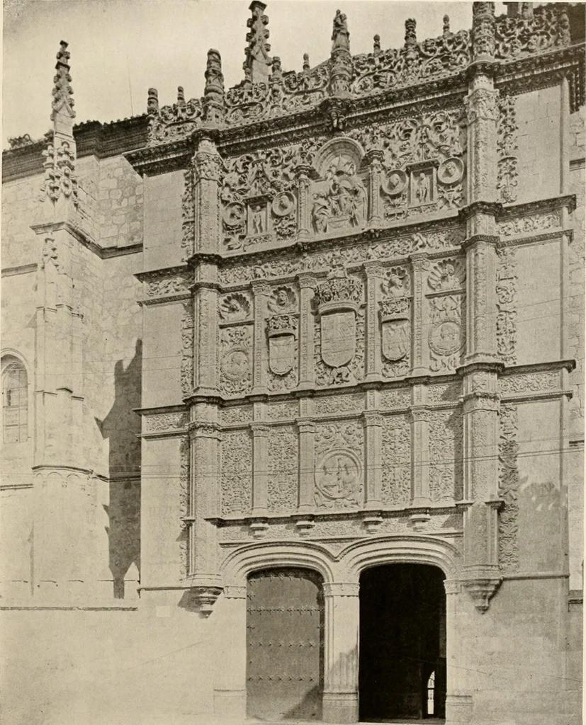 An illustration from The renaissance architectvre of central and northern Spain, a collection of photographs and measvred drawings,, 1920, leaf 158