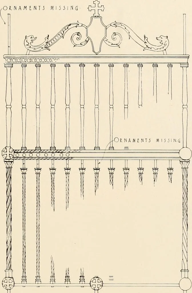 An illustration from The renaissance architectvre of central and northern Spain, a collection of photographs and measvred drawings,, 1920, leaf 196