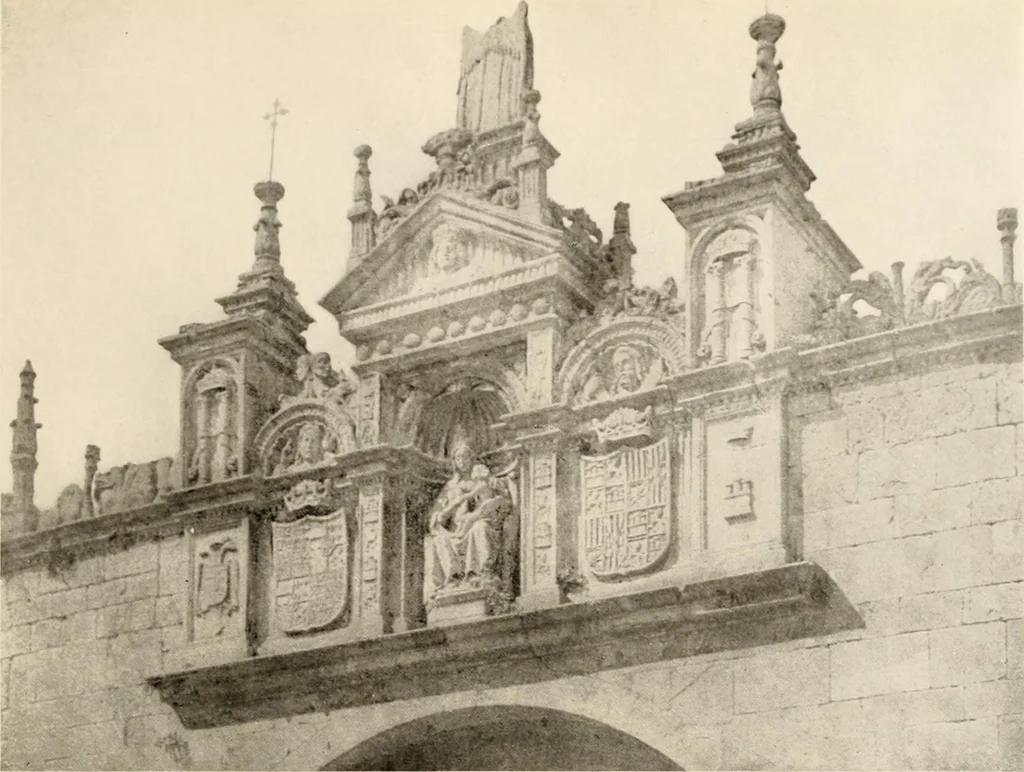 An illustration from The renaissance architectvre of central and northern Spain, a collection of photographs and measvred drawings,, 1920, leaf 228