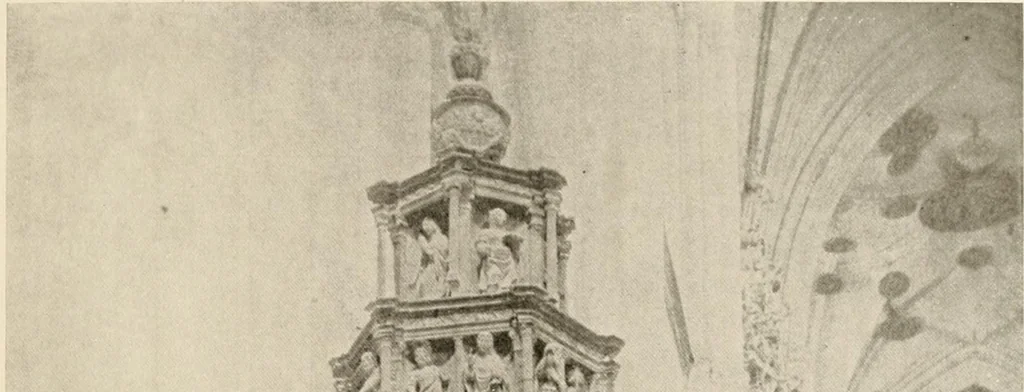 An illustration from The renaissance architectvre of central and northern Spain, a collection of photographs and measvred drawings,, 1920, leaf 238