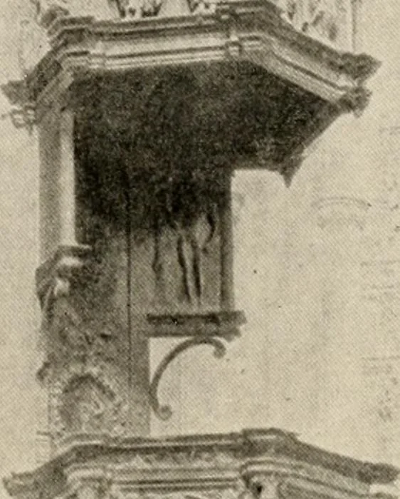 An illustration from The renaissance architectvre of central and northern Spain, a collection of photographs and measvred drawings,, 1920, leaf 238