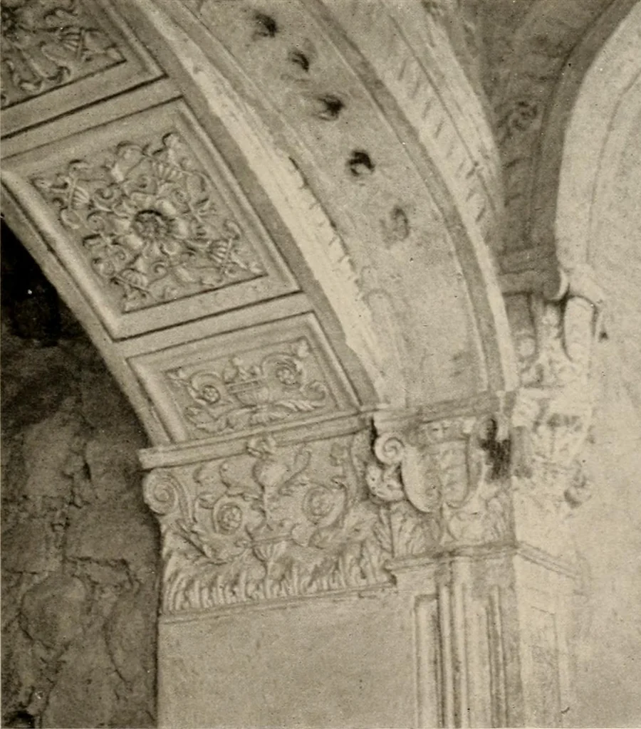 An illustration from The renaissance architectvre of central and northern Spain, a collection of photographs and measvred drawings,, 1920, leaf 44