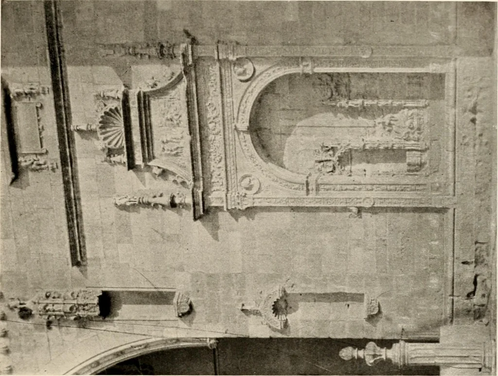 An illustration from The renaissance architectvre of central and northern Spain, a collection of photographs and measvred drawings,, 1920, leaf 52