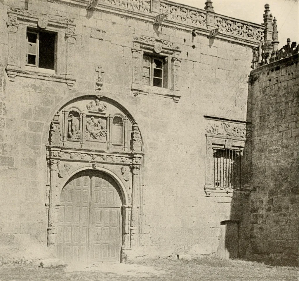 An illustration from The renaissance architectvre of central and northern Spain, a collection of photographs and measvred drawings,, 1920, leaf 72