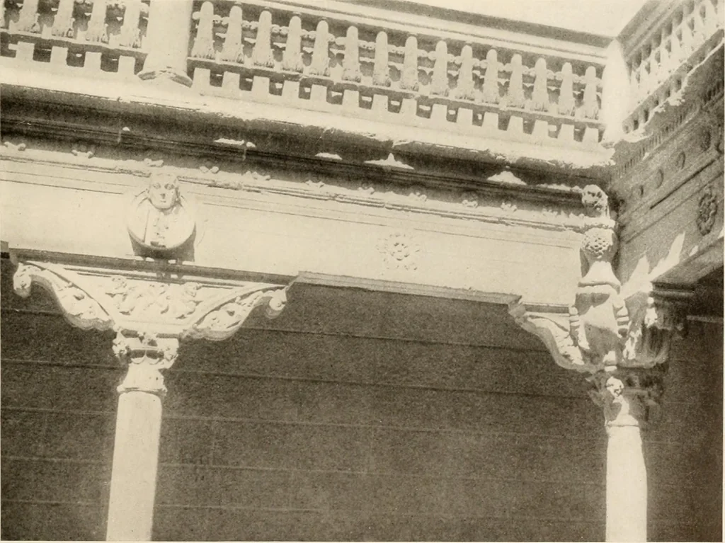 An illustration from The renaissance architectvre of central and northern Spain, a collection of photographs and measvred drawings,, 1920, leaf 86