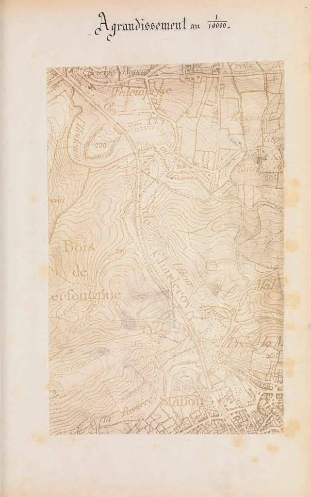 An illustration from Renseignements sur les opérations topographiques éxécutées par le dépôt de la guerre de Belgique pour la rédaction de la carte du pays, 1850, leaf 99