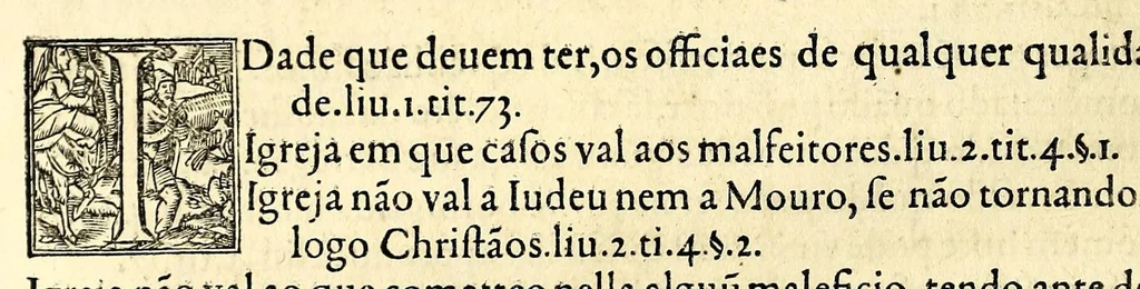 An illustration from Repertorio dos cinquo livros das ordenações com addições das lejs extrauagantes, : dirigido ao muito illustre senhor dom Francisco Coutinho, conde do Redondo, regedor da justiça deste reino., 1560, leaf 116