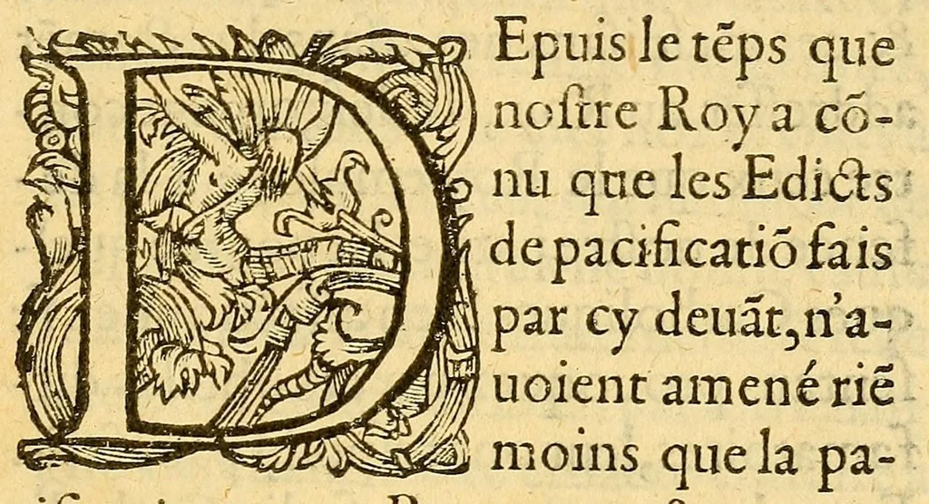 An illustration from Repliqve povr le catholiqve anglois : contre le Catholique associé des Huguenots, 1588, leaf 9
