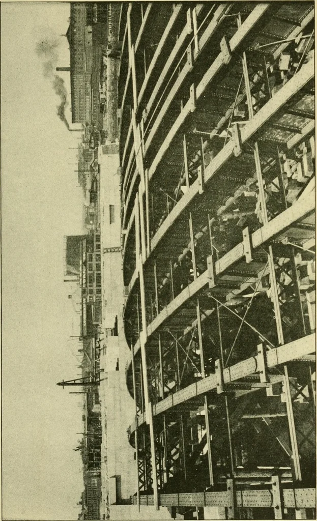 An illustration from Report of the Cambridge bridge commission and report of the chief engineer upon the construction of Cambridge bridge, 1909, leaf 106
