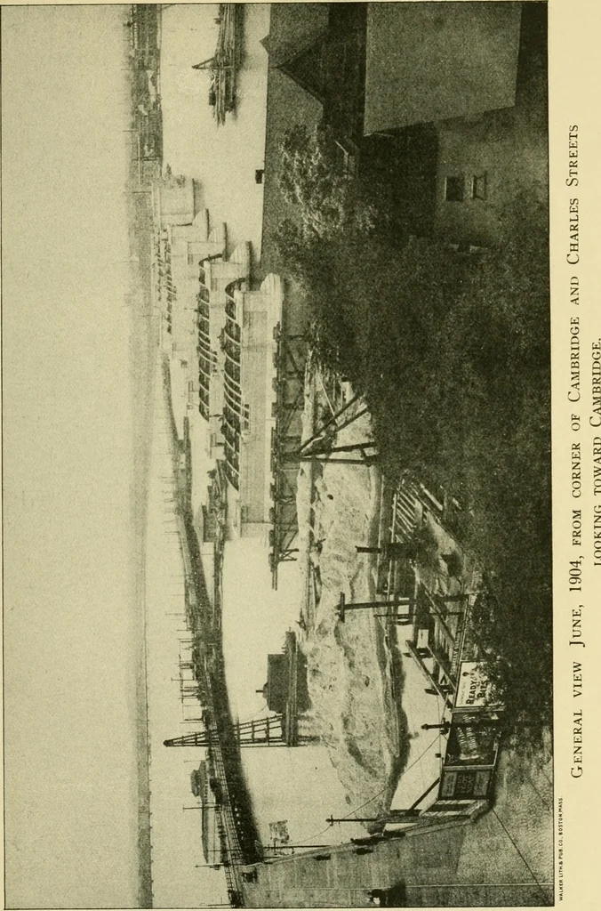 An illustration from Report of the Cambridge bridge commission and report of the chief engineer upon the construction of Cambridge bridge, 1909, leaf 108